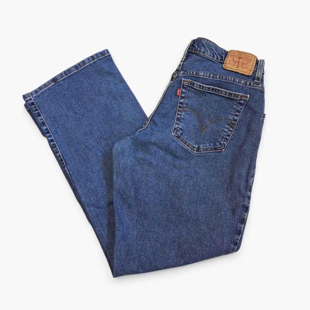 Vintage 90s Y2K Women's 550 Relaxed Boot Cut Medium Wash Jeans Sz 10S